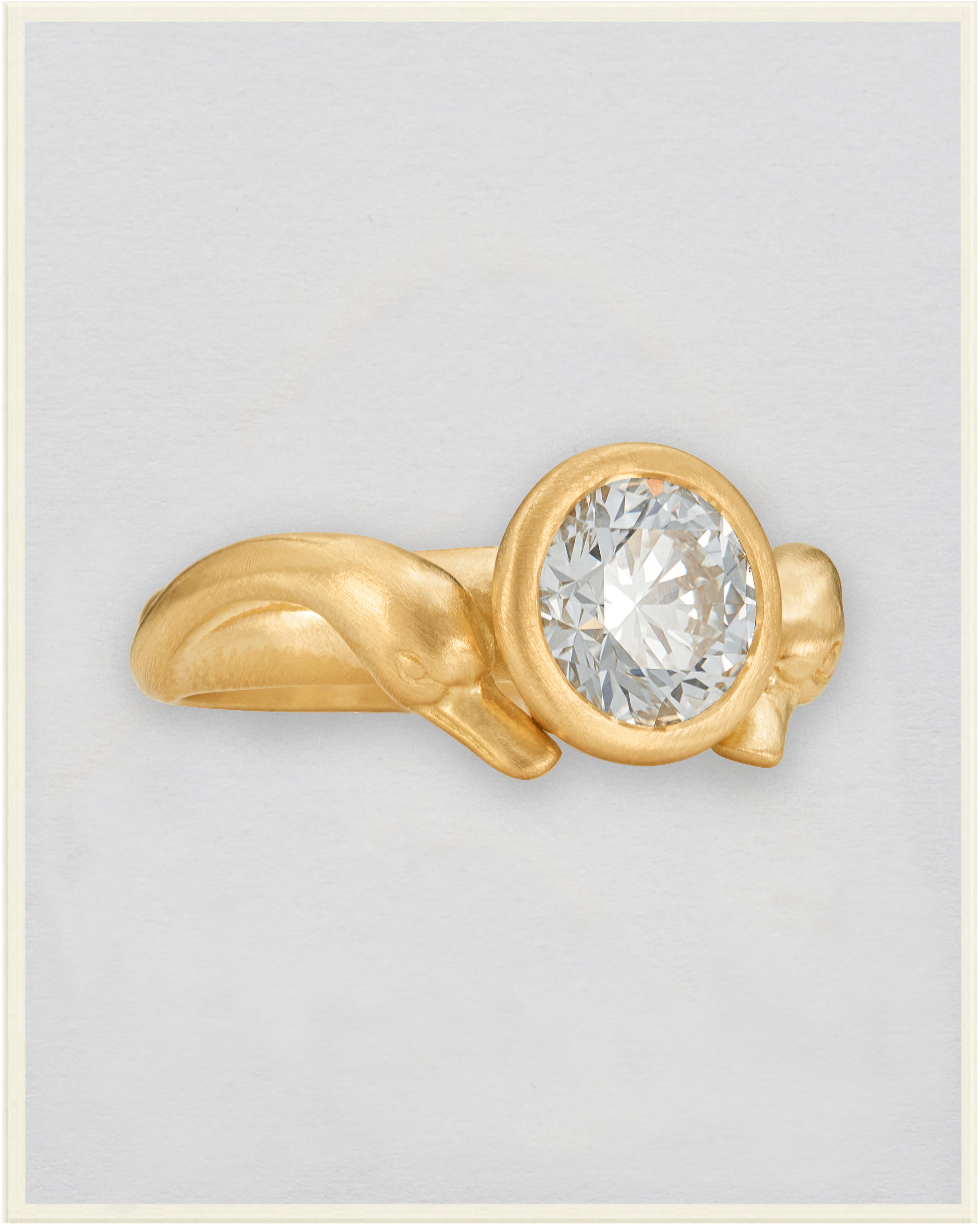 Twin Swan Leda Ring