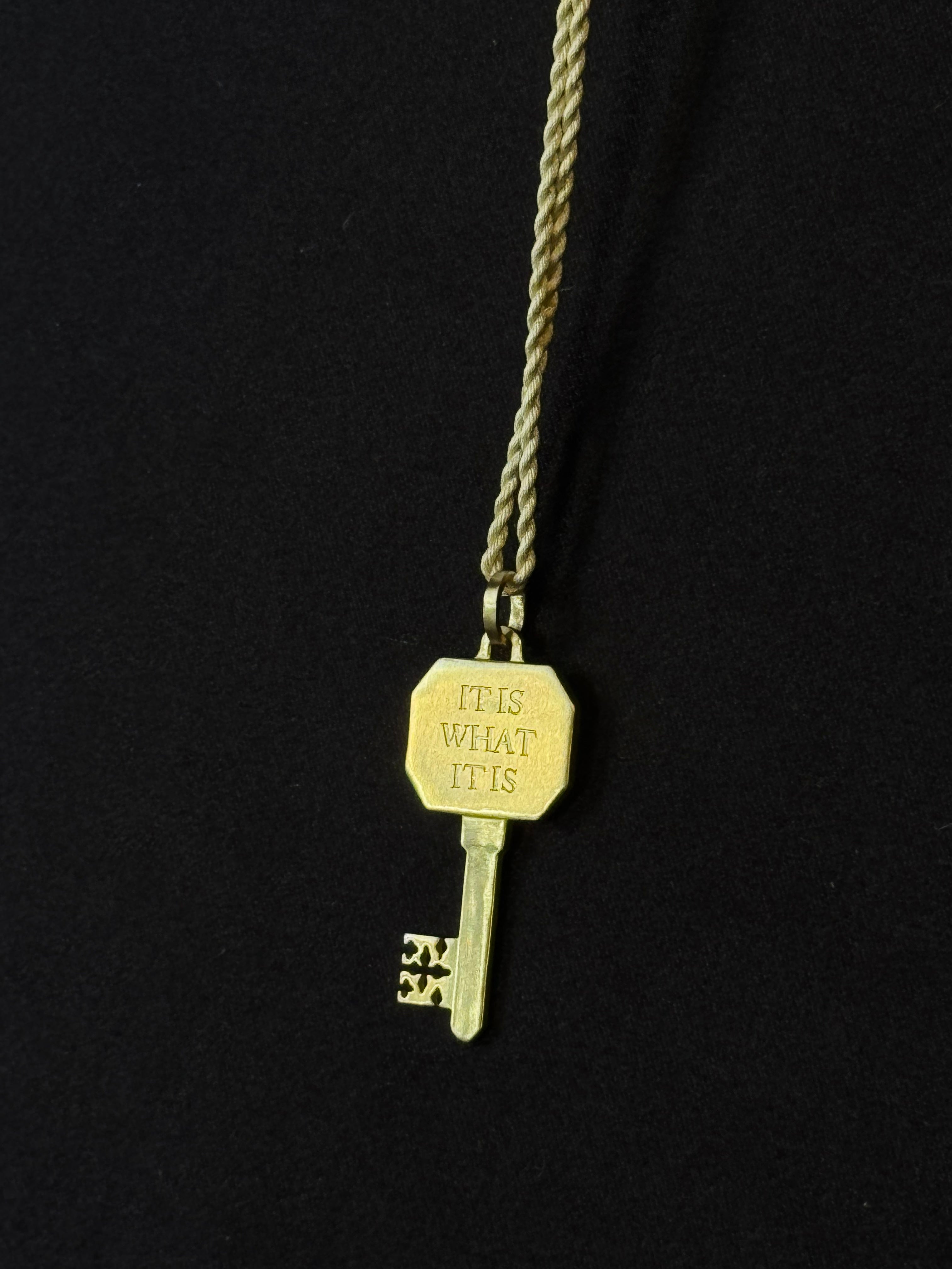 Emerald Engraved Dragon Fly Key Pendant