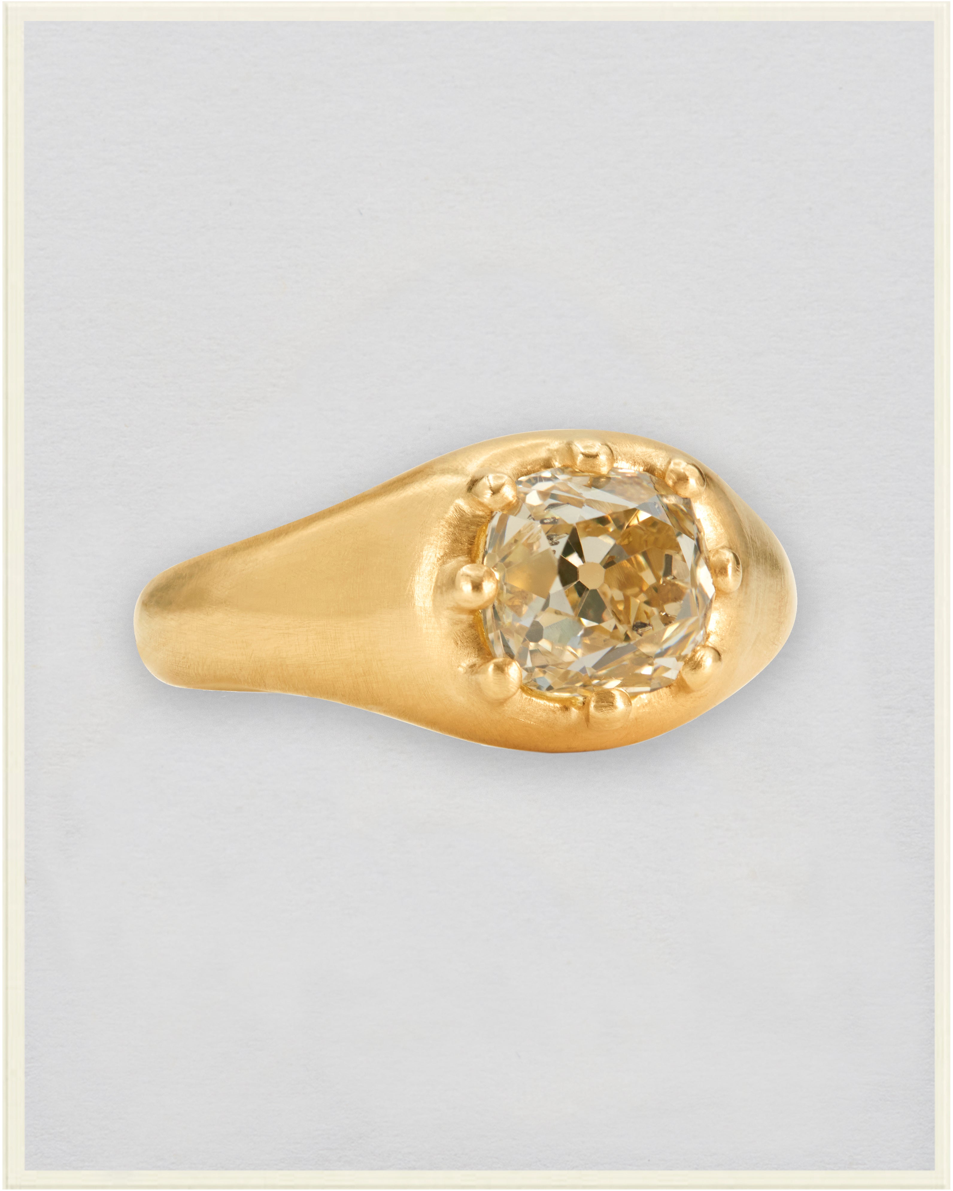 Old Mine Diamond Otto Crown Ring