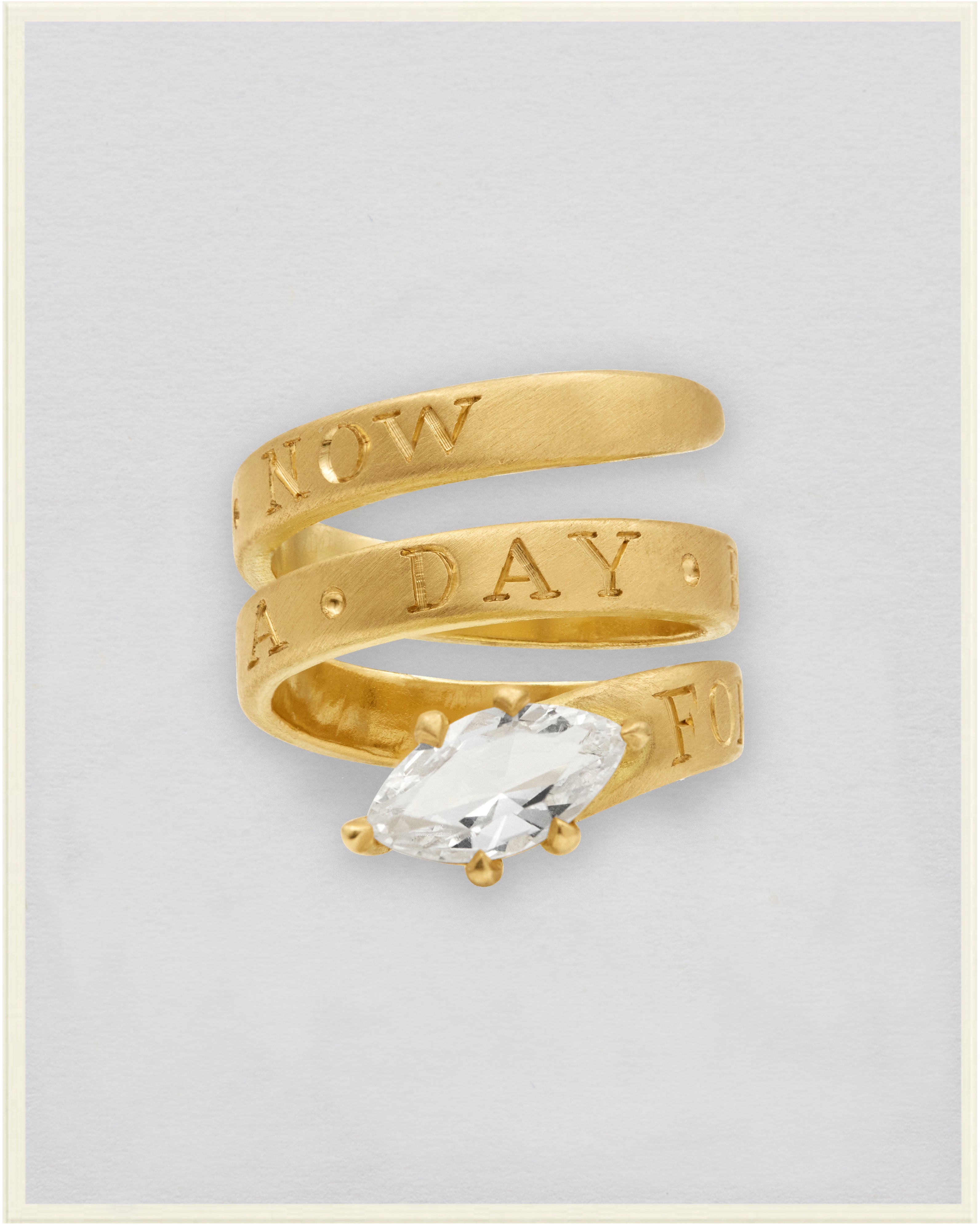 Marquise Sapphire Serpent Scroll Pinky Ring